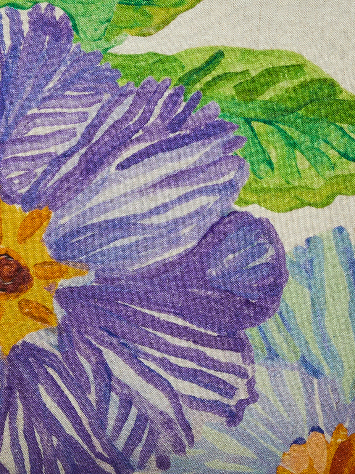 Jardin Blue Linen Cushion
