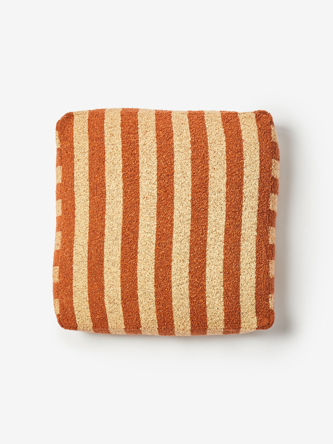 Boucle Stripe Chocolate Pouffe