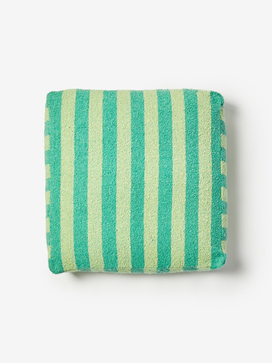 Boucle Stripe Mint Pouffe