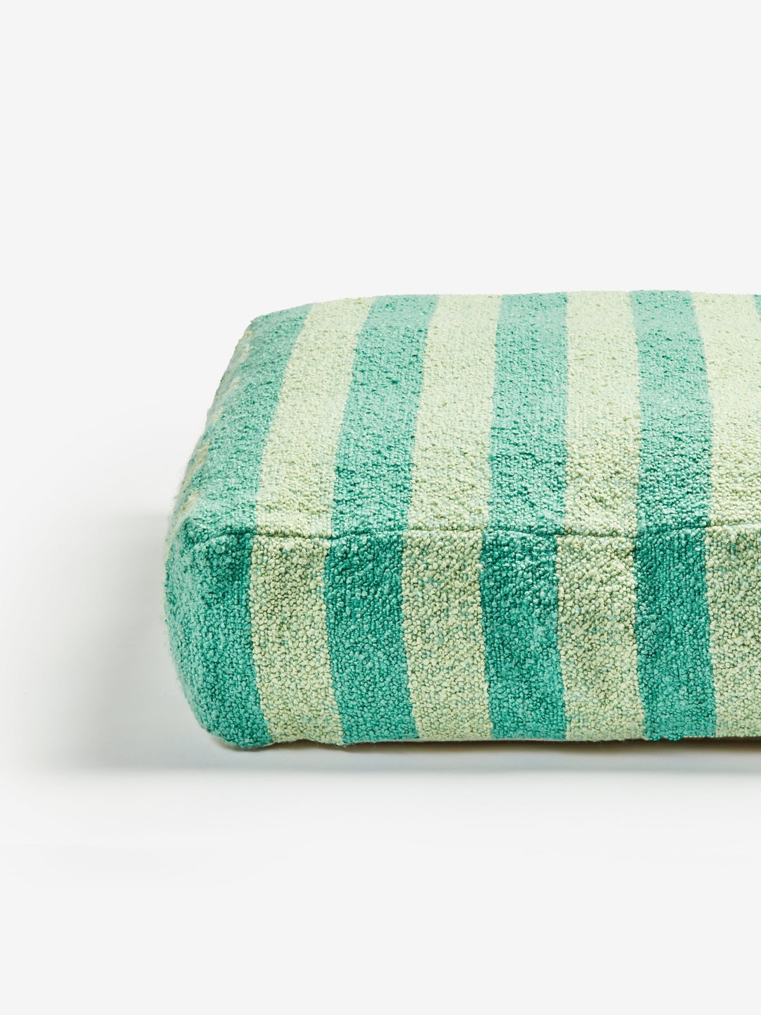 Boucle Stripe Mint Pouffe