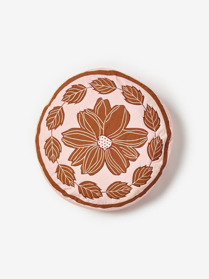 Margot Pink Round Pouffe