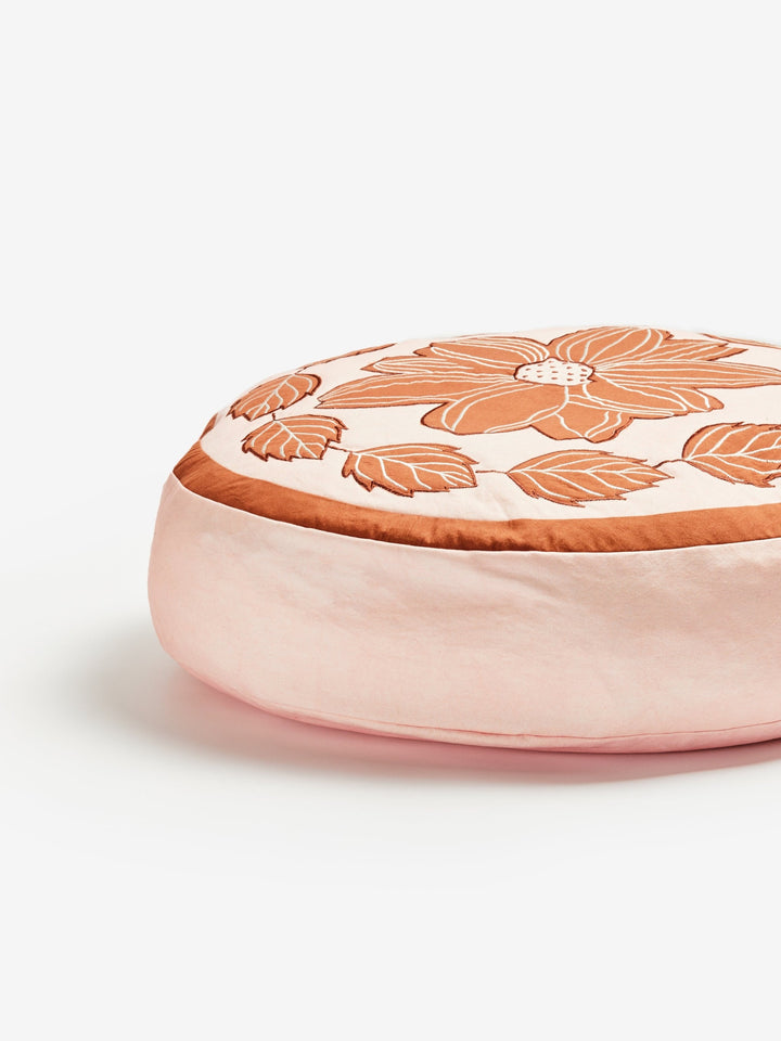 Margot Pink Round Pouffe