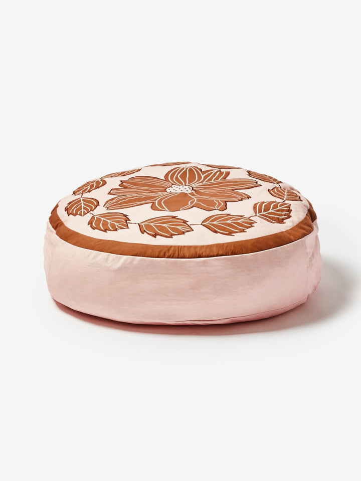 Margot Pink Round Pouffe
