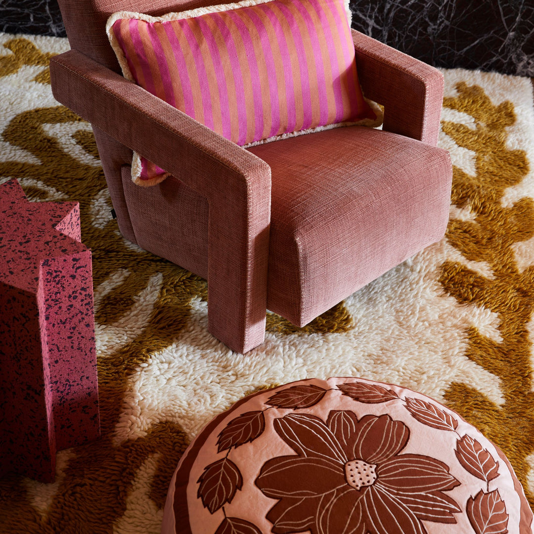 Margot Pink Round Pouffe