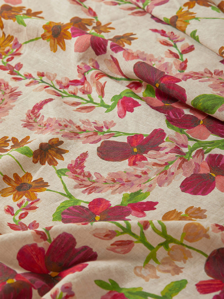Lupin Multi Linen Flat Sheet
