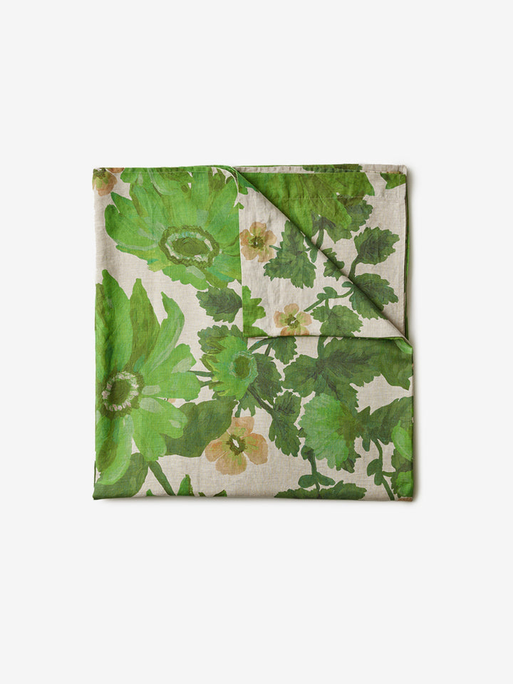 Marigold Leaf Linen Flat Sheet