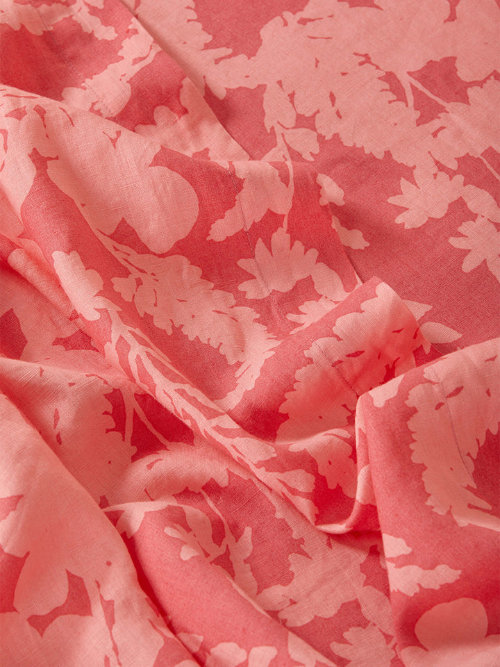 Petal Pink Linen Flat Sheet