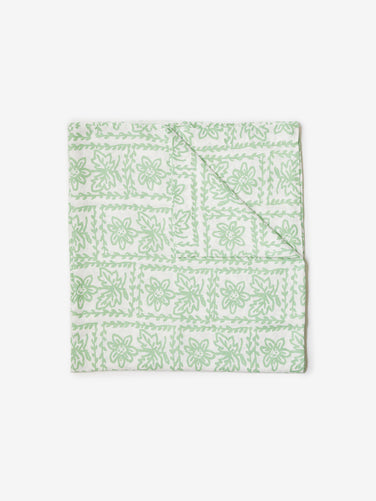Daisy Sage Linen Flat Sheet