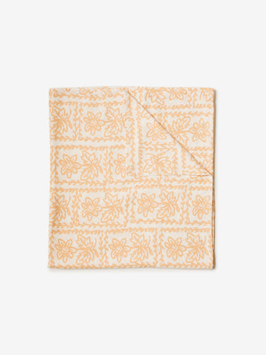 Daisy Buff Linen Flat Sheet