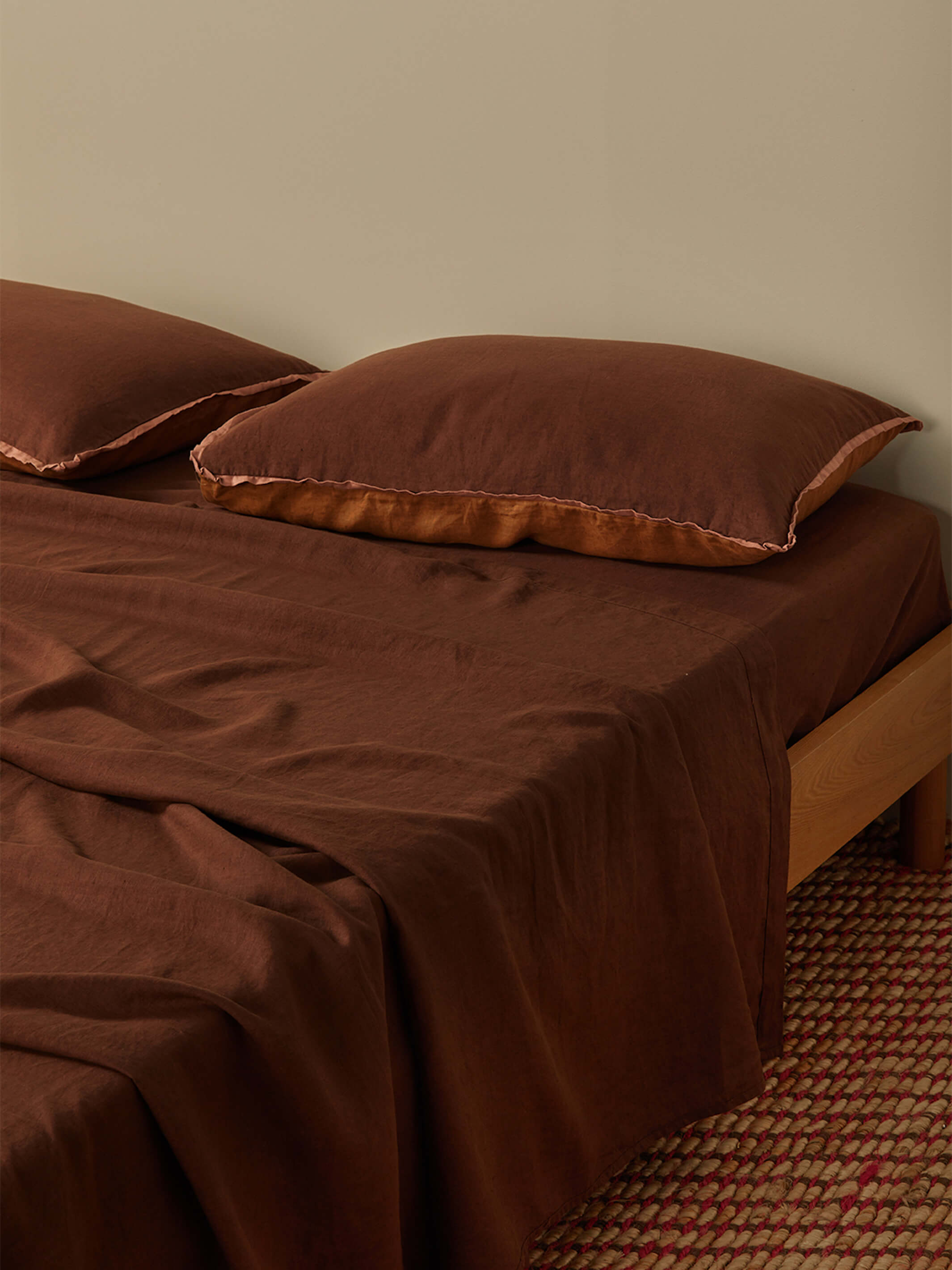 Cocoa Linen Flat Sheet