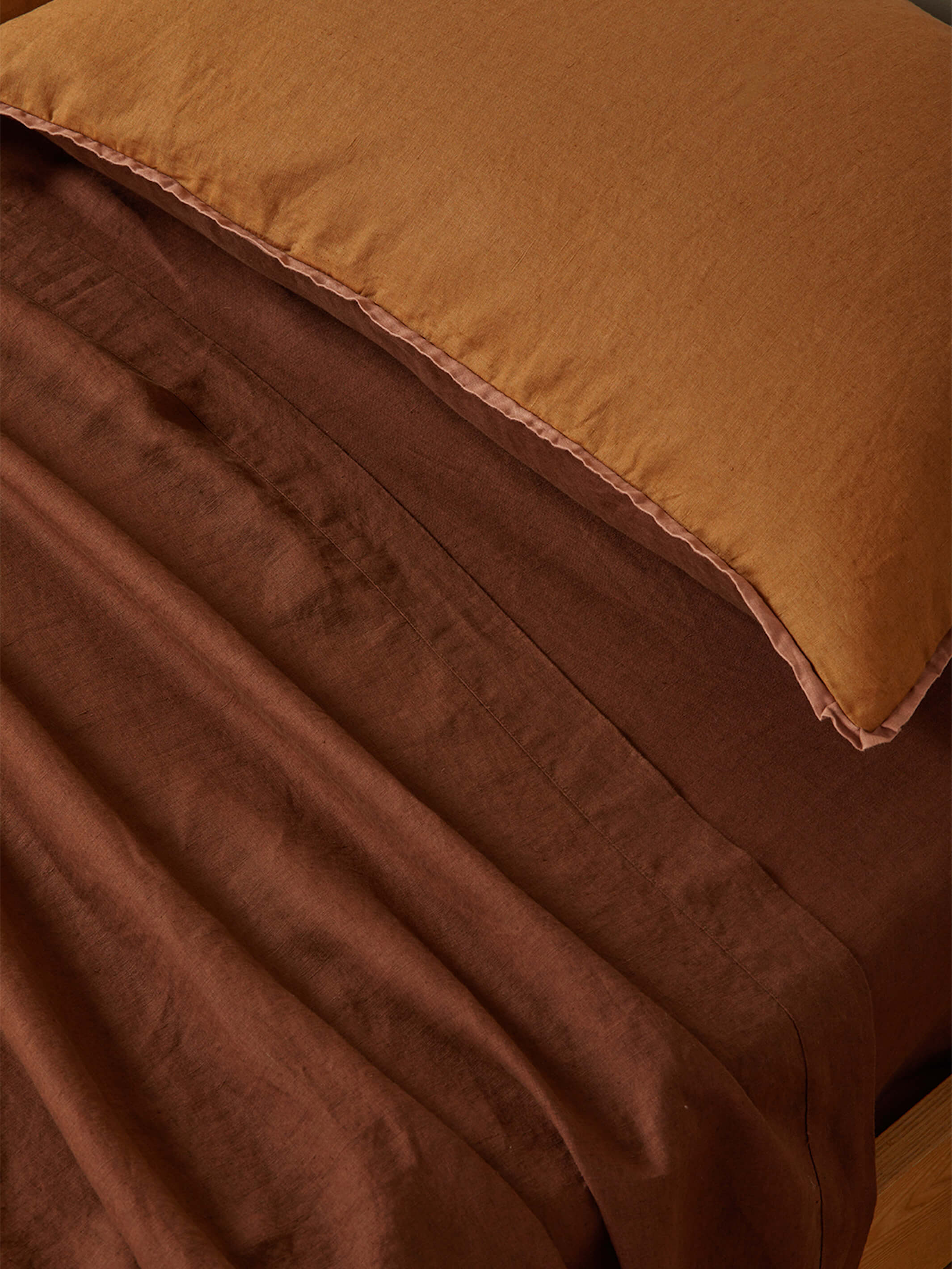 Cocoa Linen Flat Sheet