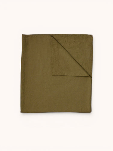 Khaki Linen Flat Sheet