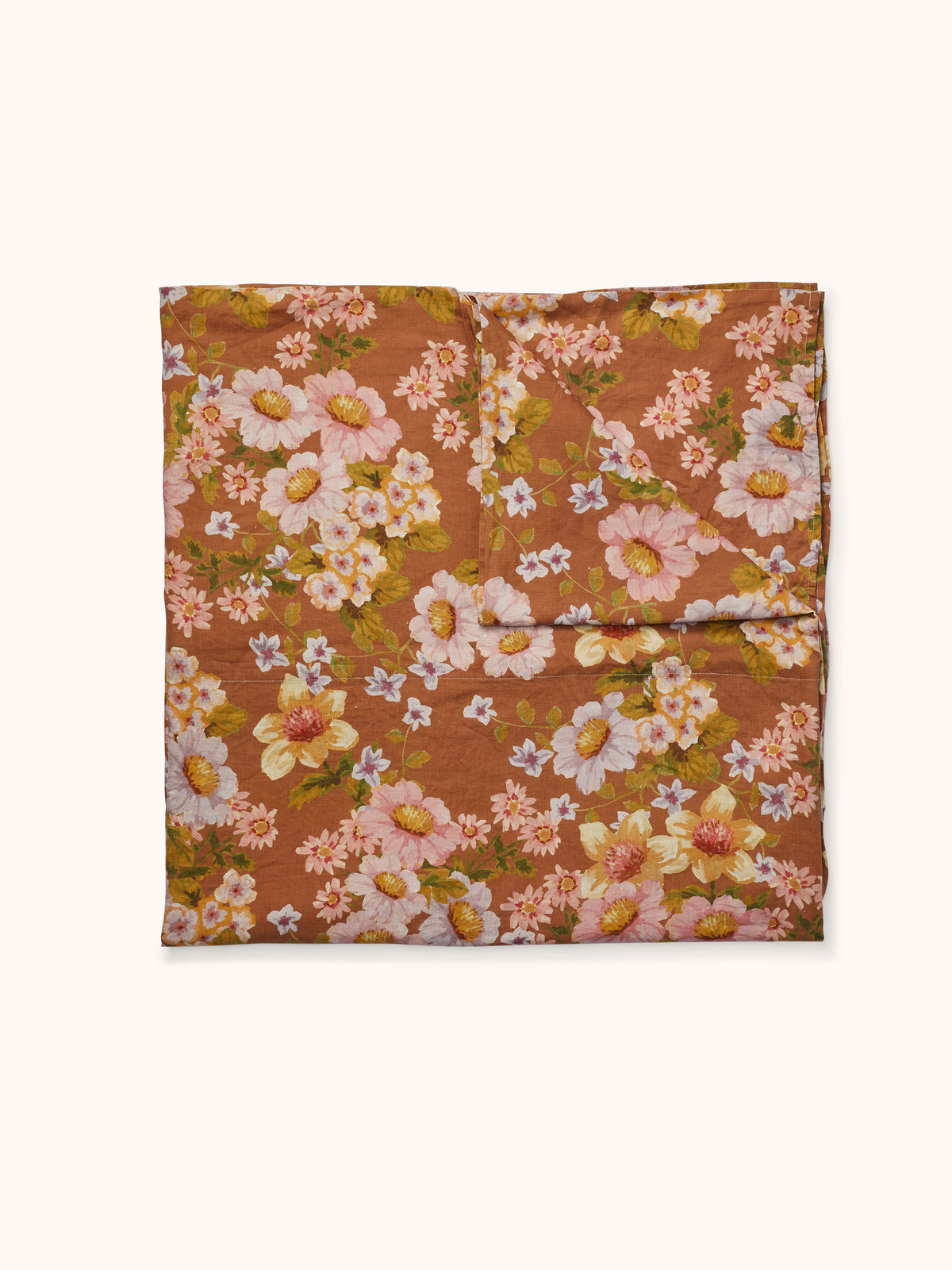 Buttercup Rust Linen Flat Sheet