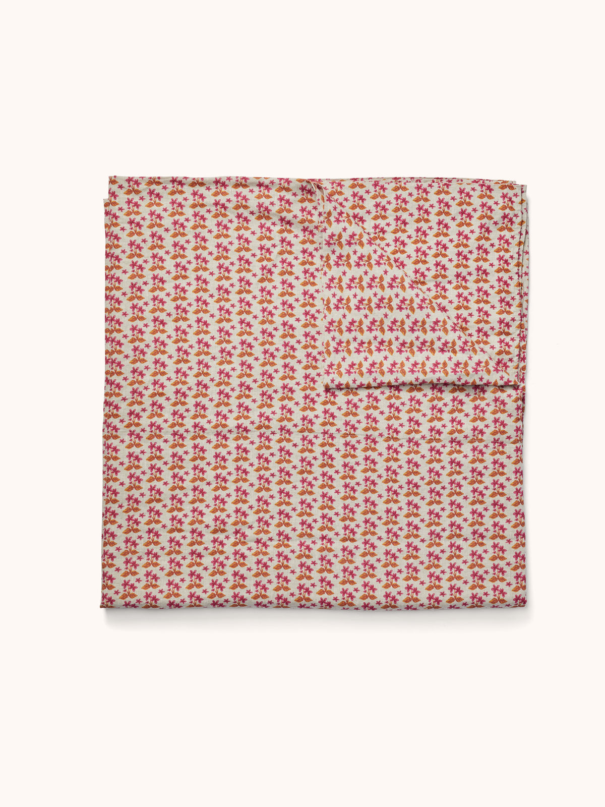 Petit Madeline Pink Linen Flat Sheet