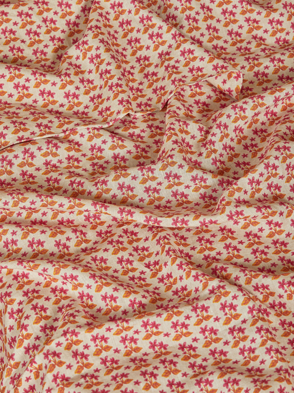 Petit Madeline Pink Linen Flat Sheet