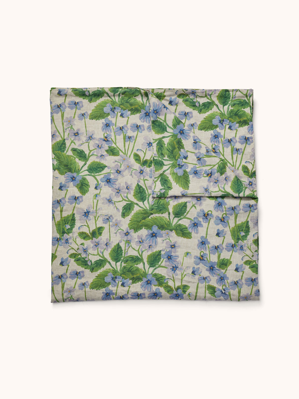 Lilas Blue Linen Flat Sheet