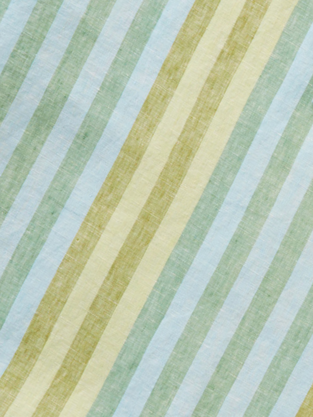 Stripe Blue Green Linen Quilt Cover