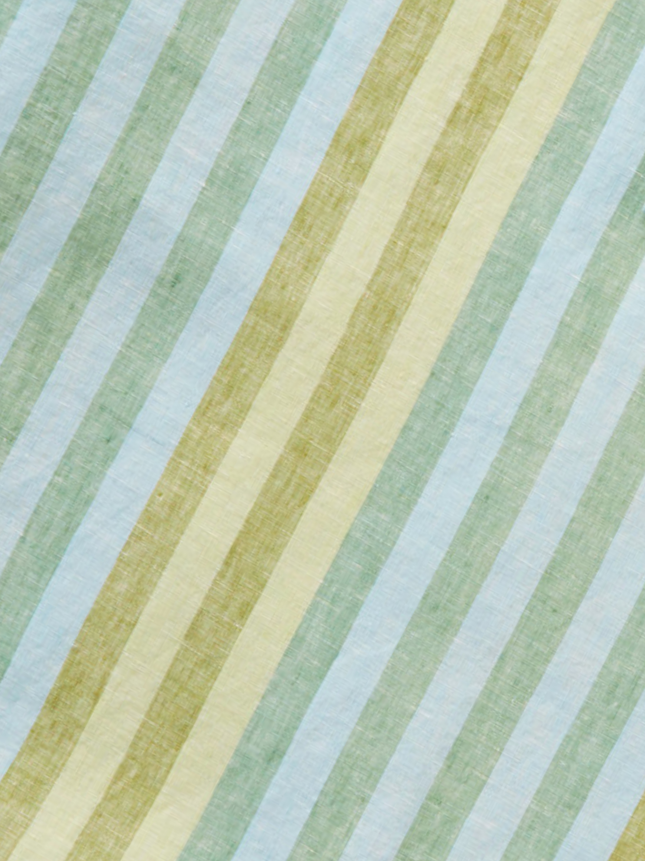 Stripe Blue Green Linen Quilt Cover