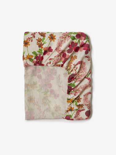 Lupin Multi Linen Fitted Sheet