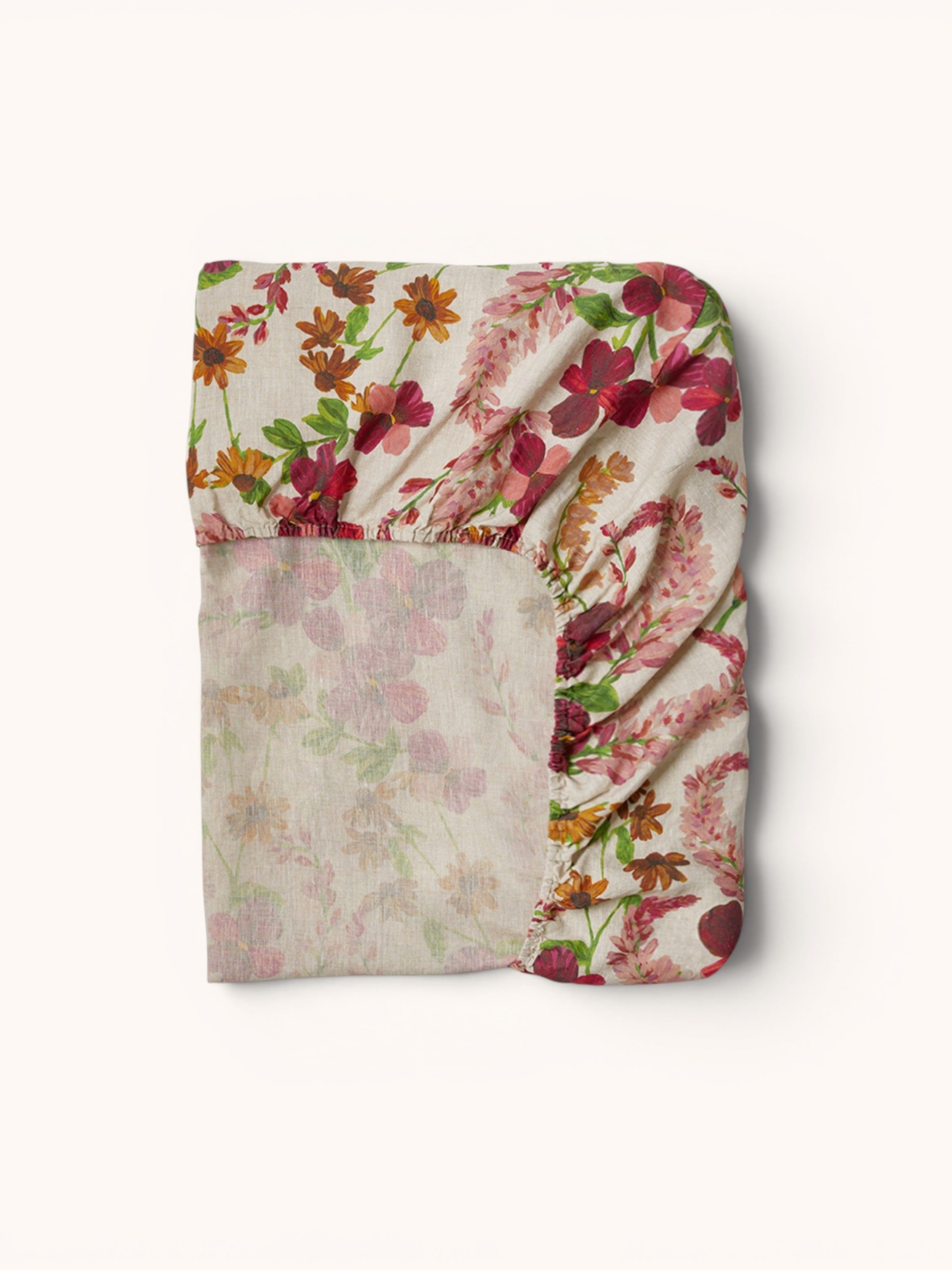 Lupin Multi Linen Fitted Sheet