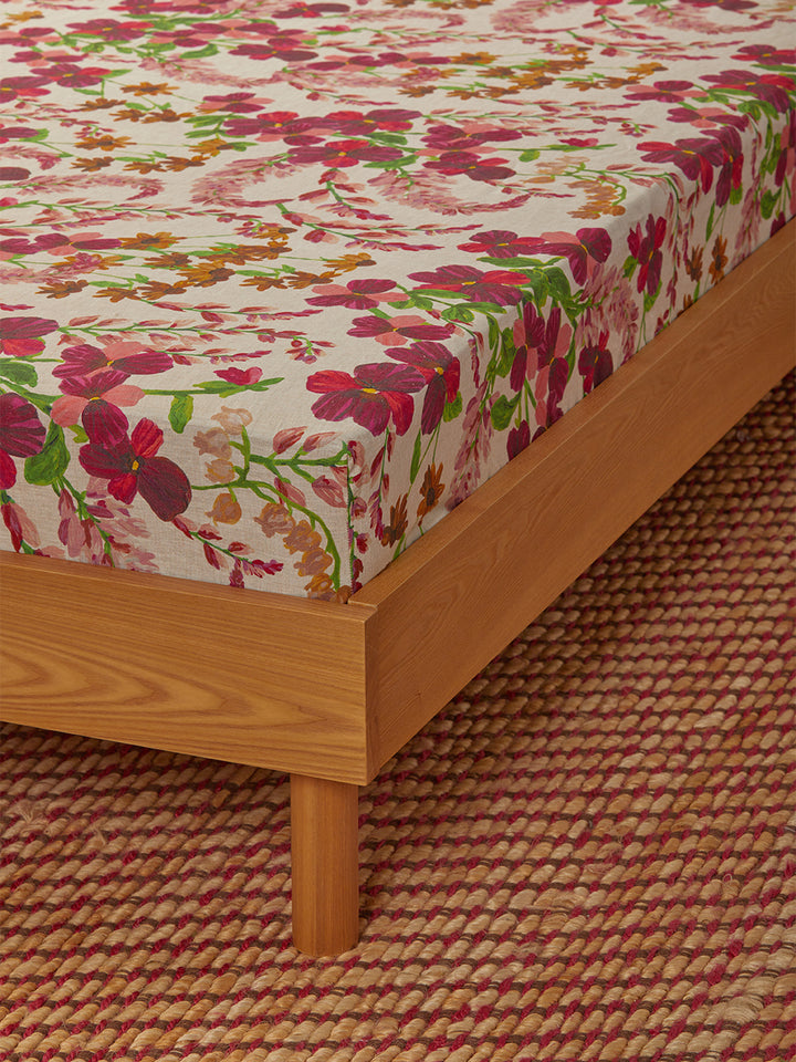 Lupin Multi Linen Fitted Sheet
