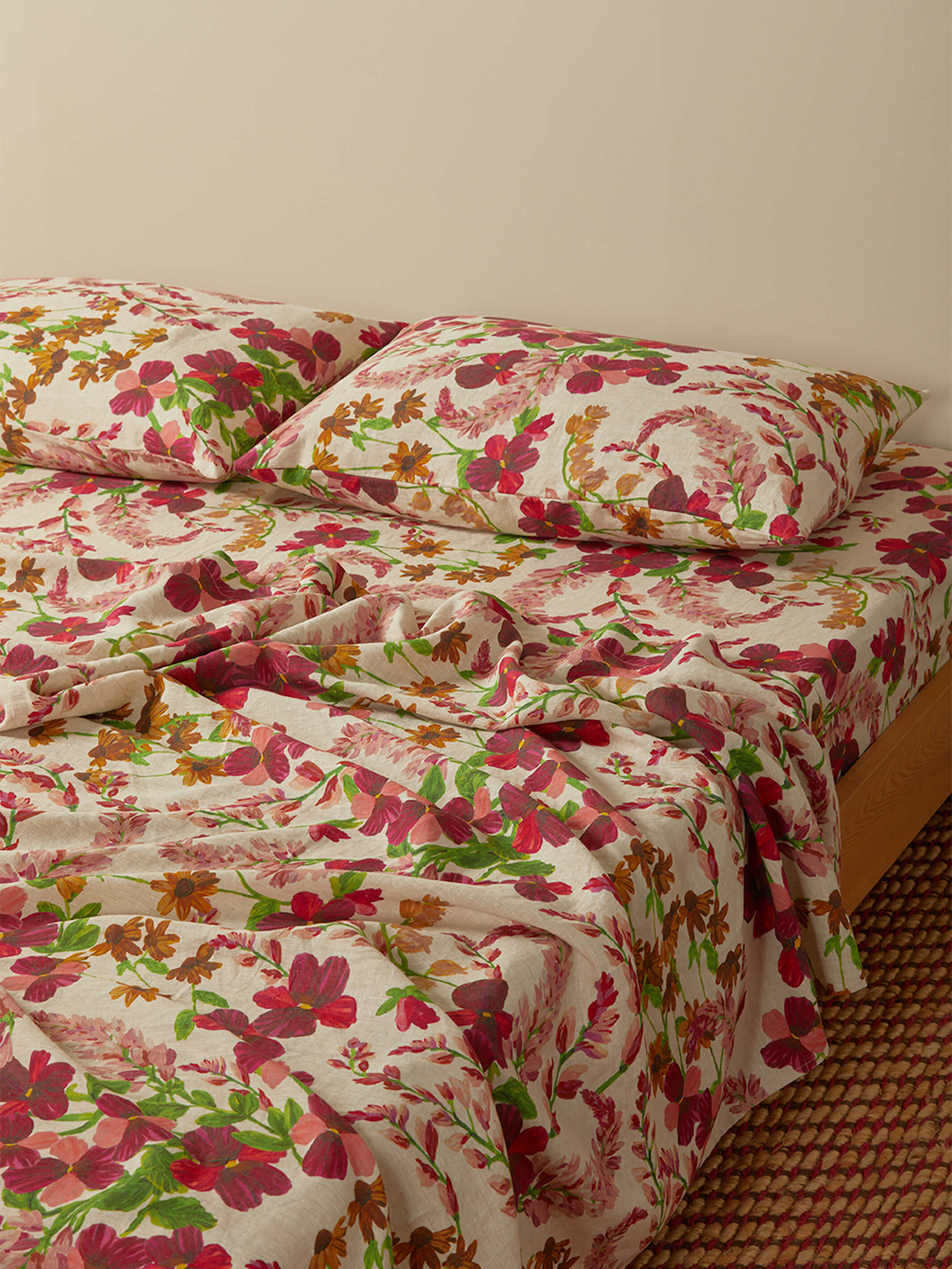 Lupin Multi Linen Fitted Sheet