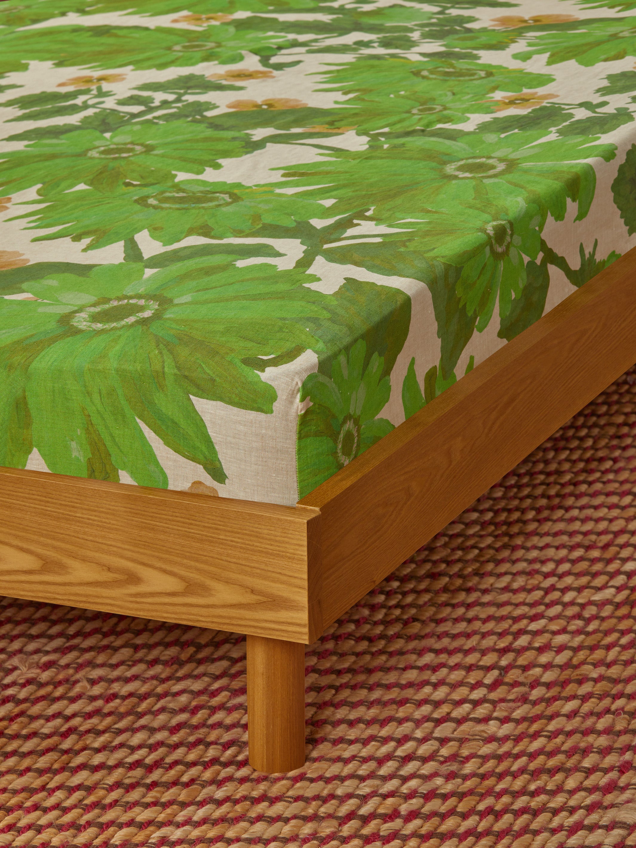 Marigold Leaf Linen Fitted Sheet