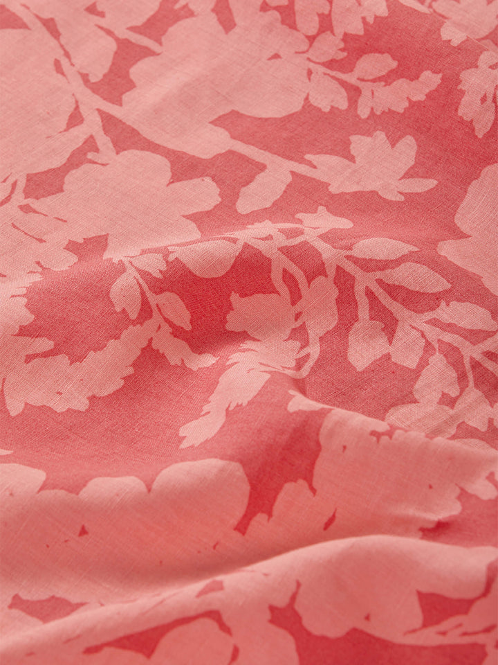 Petal Pink Linen Fitted Sheet