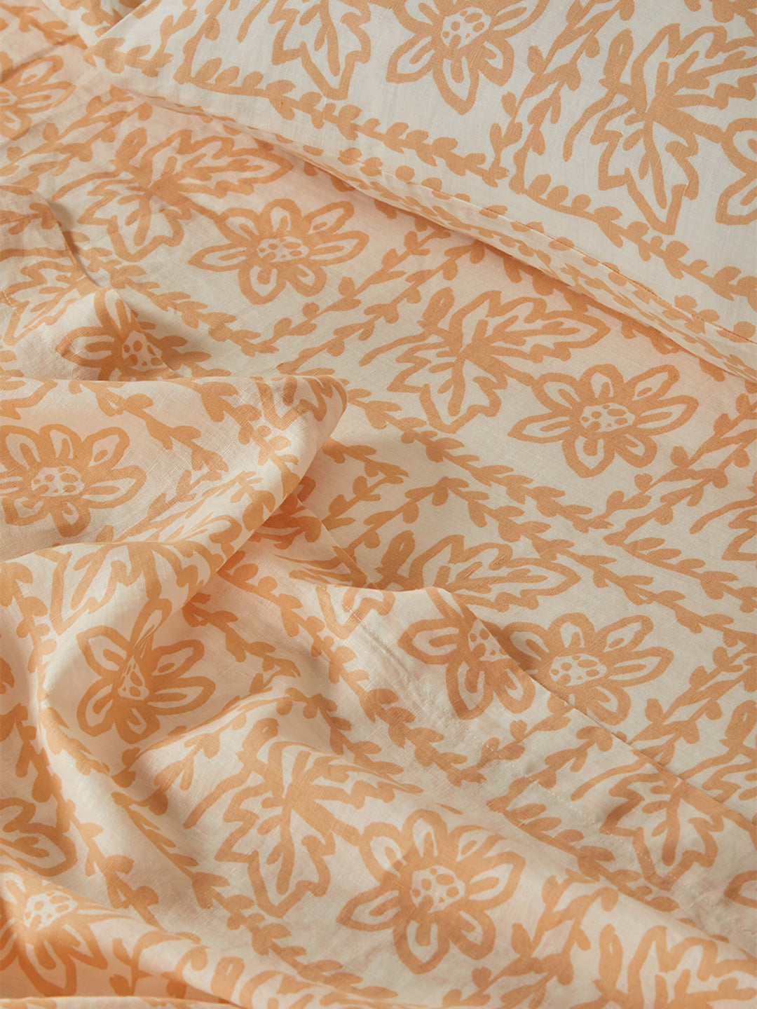 Daisy Buff Linen Fitted Sheet
