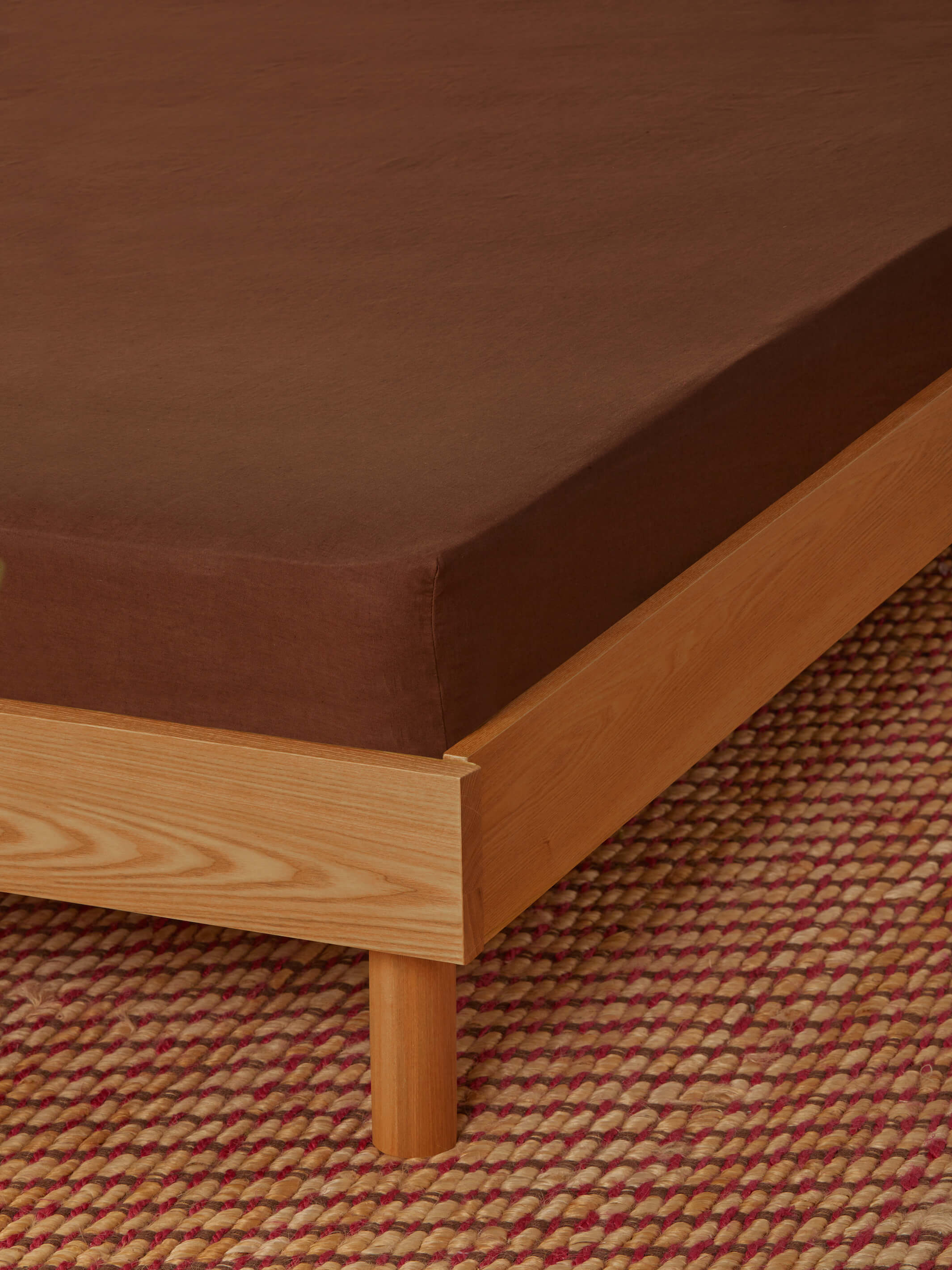 Cocoa Linen Fitted Sheet