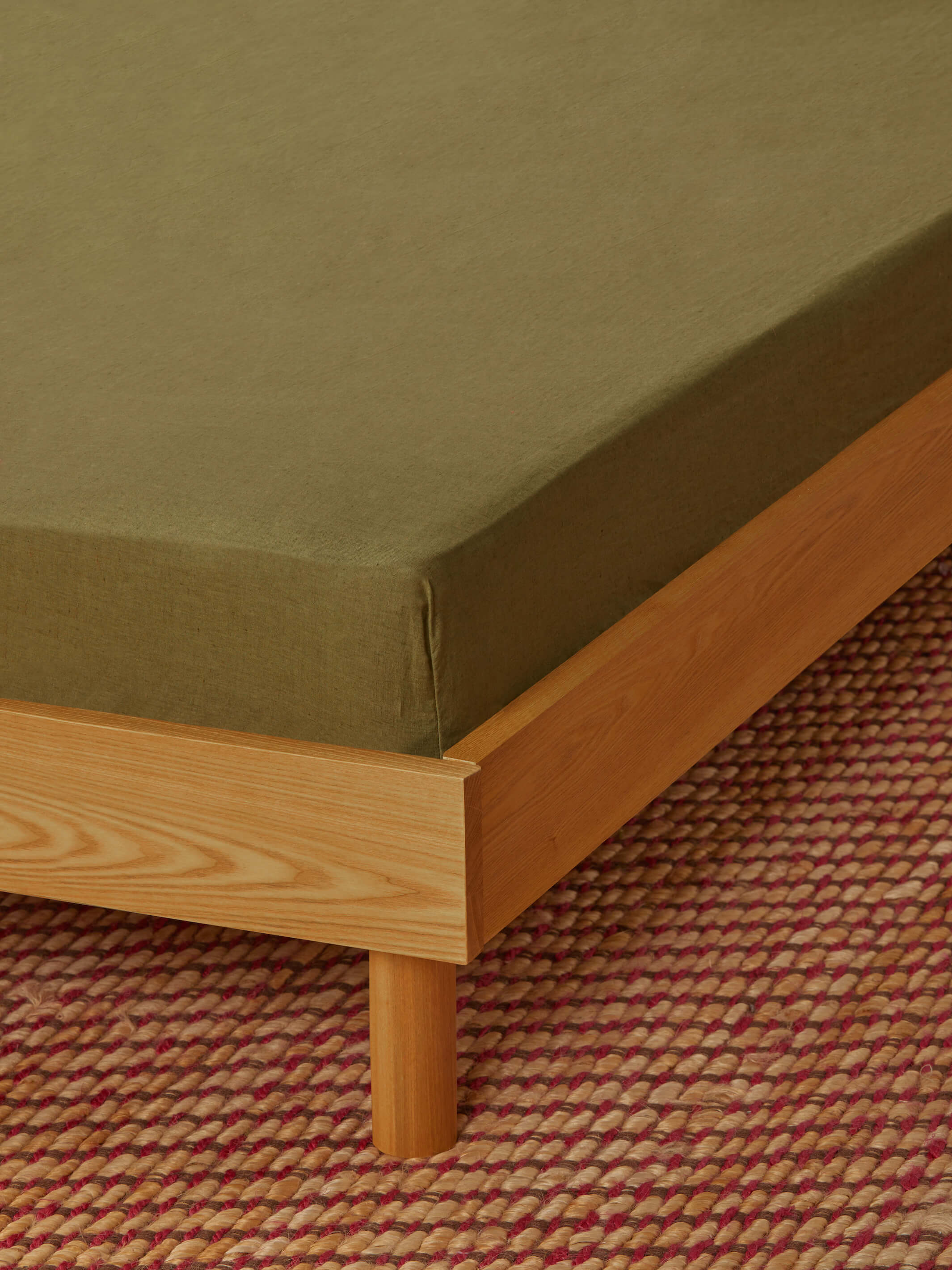 Khaki Linen Fitted Sheet