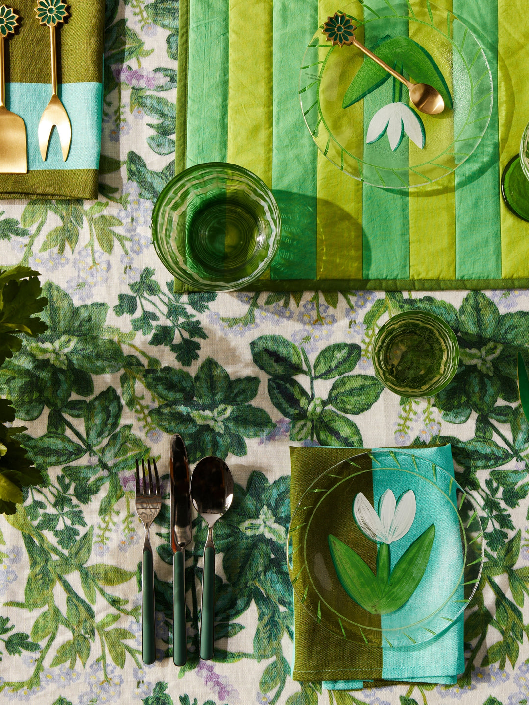 Fantasia Cutlery Set: Forest Green