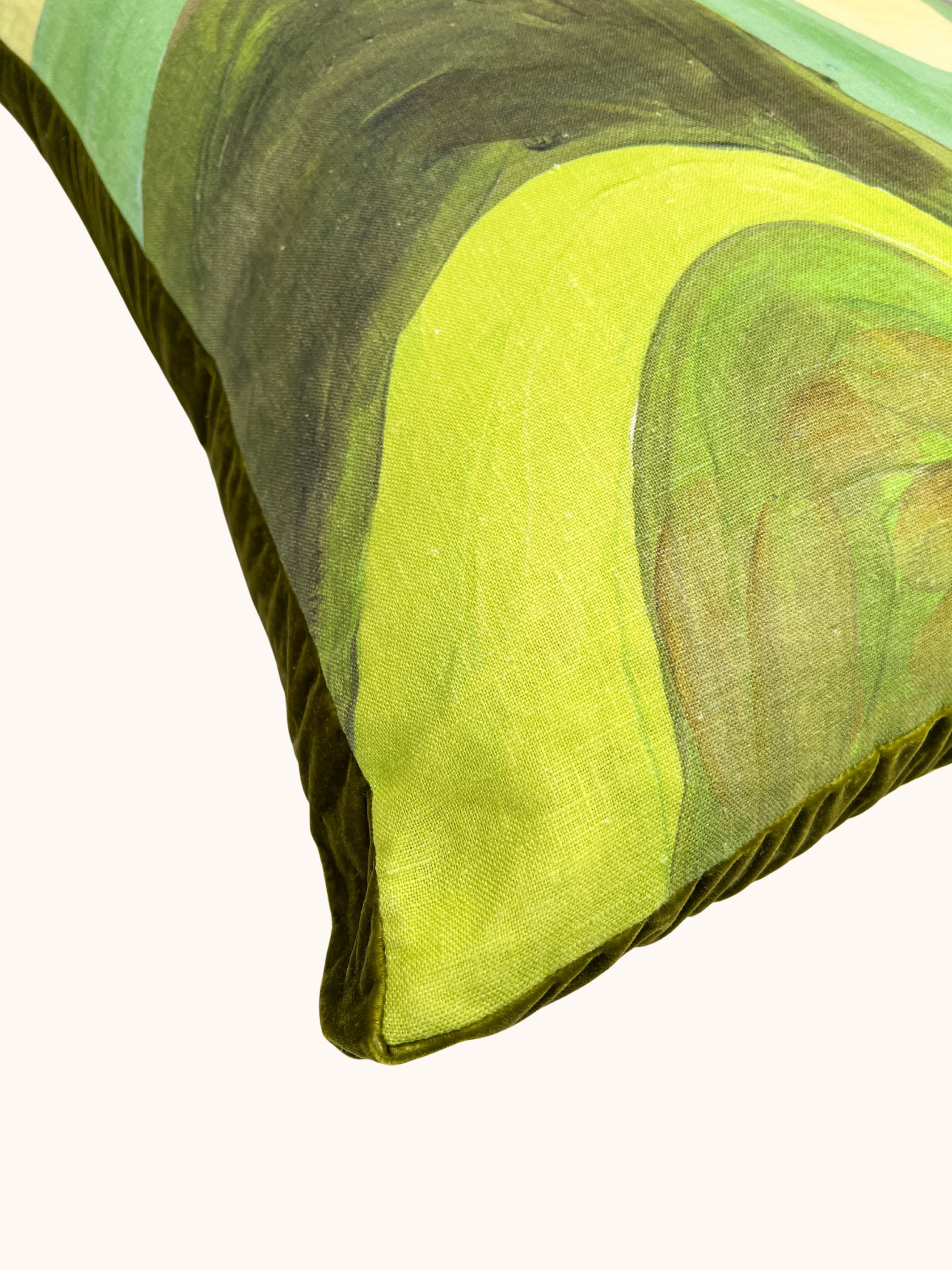 Fonda Green Linen Cushion - Almost Perfect