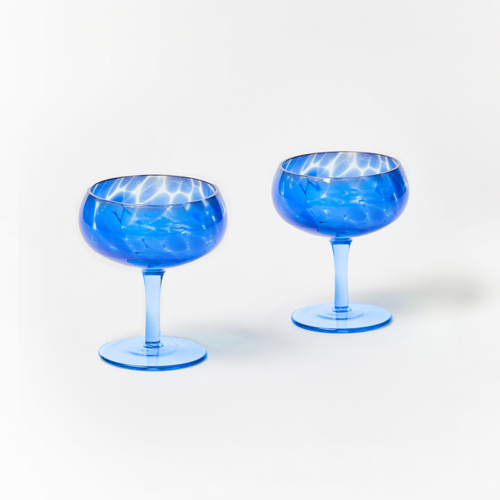 Dots Blue Coupes (set of 2)