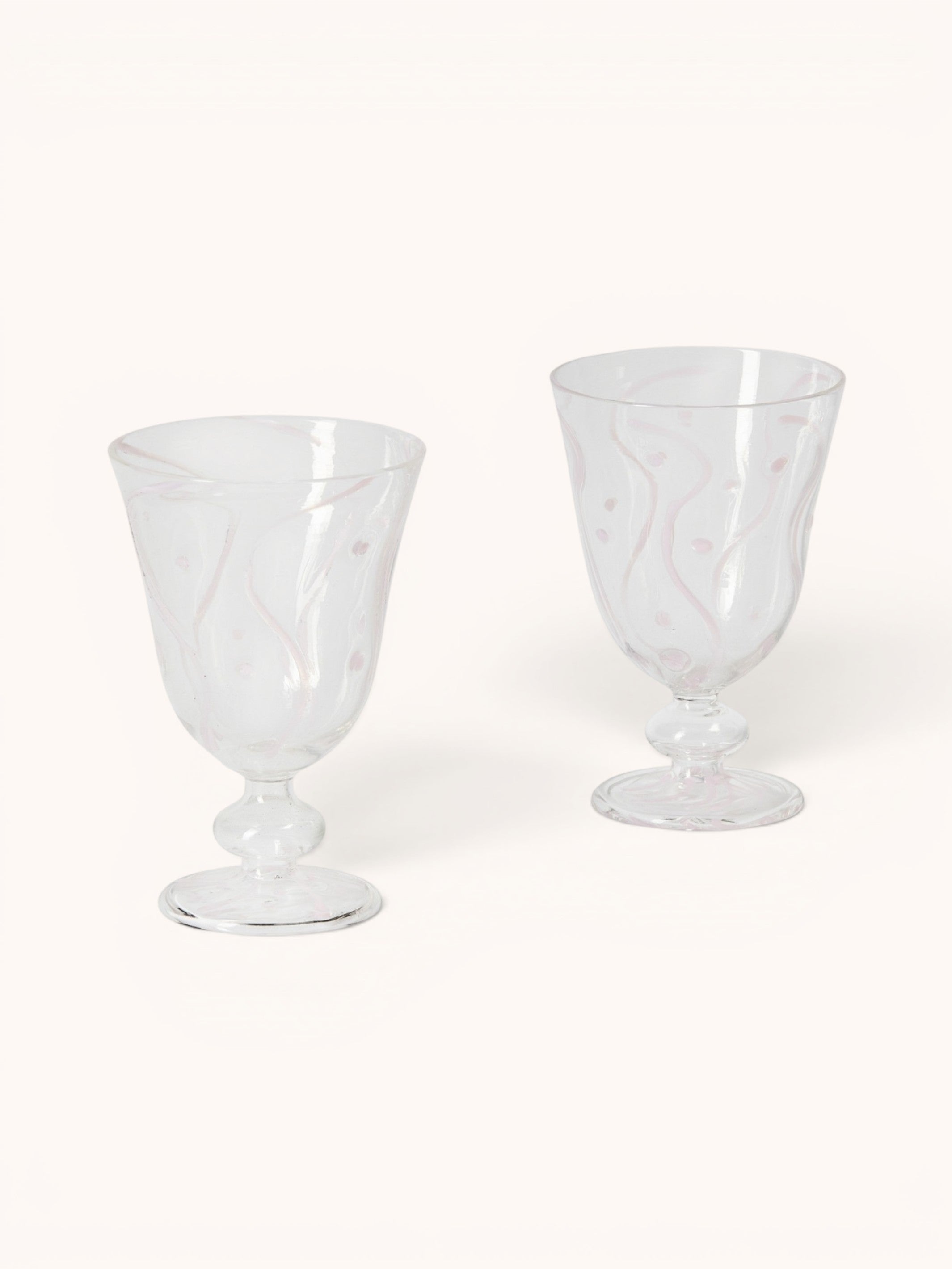 Waves Pink Goblets