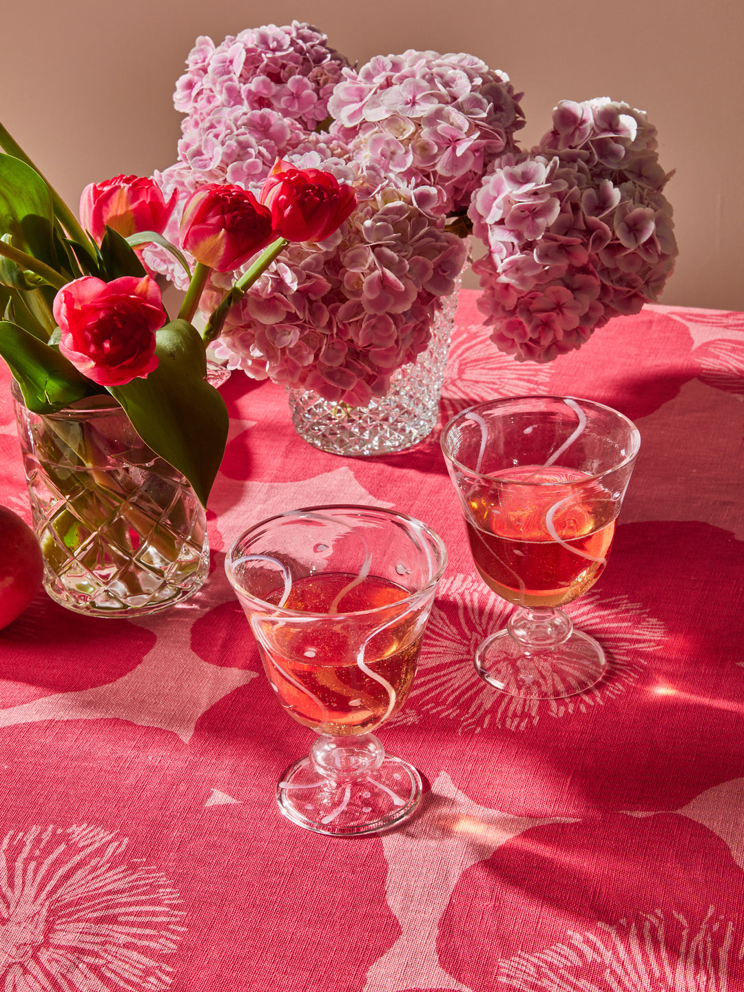 Waves Pink Goblets