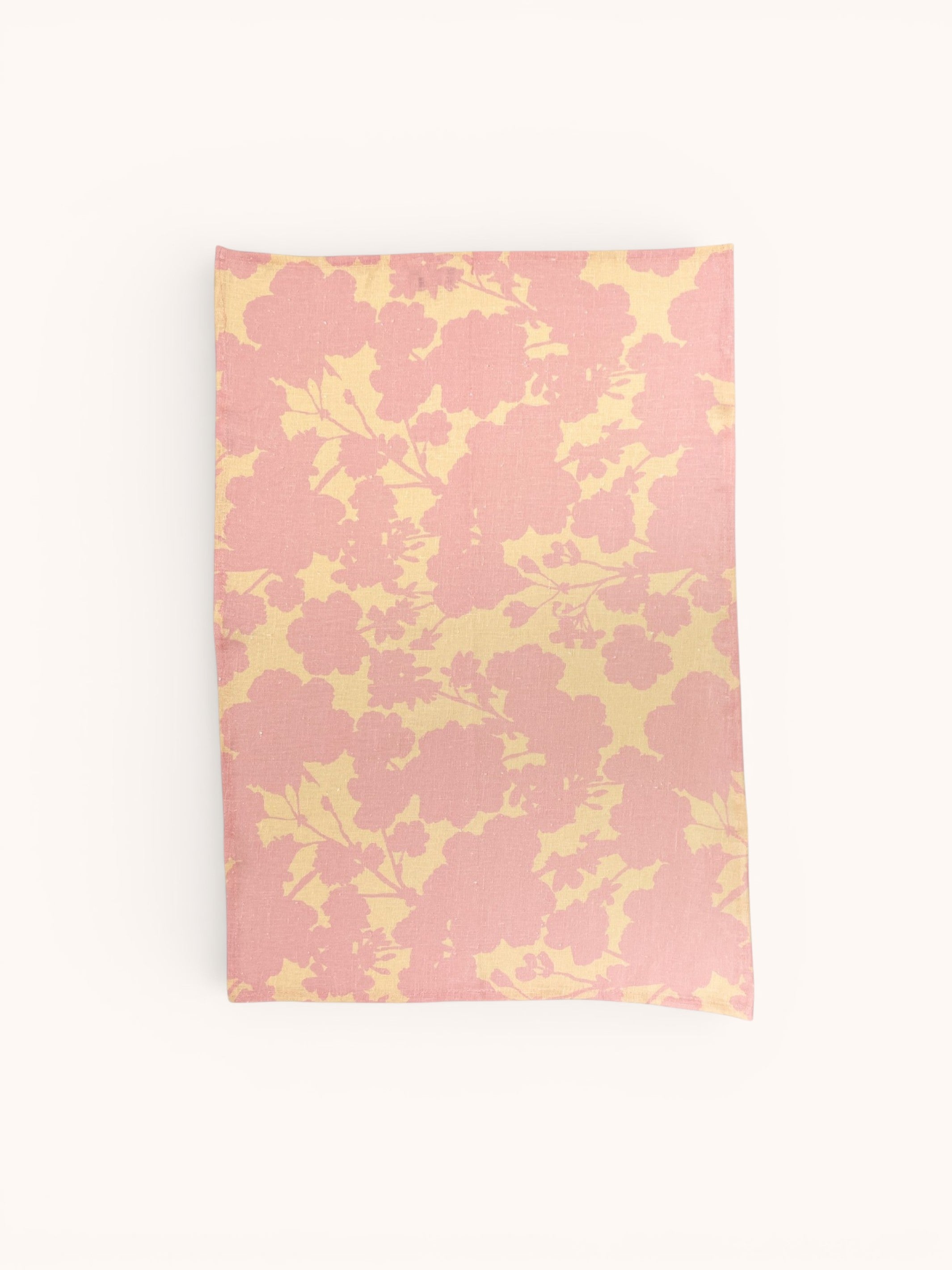 Geranium Butter Linen Tea Towel - Almost Perfect