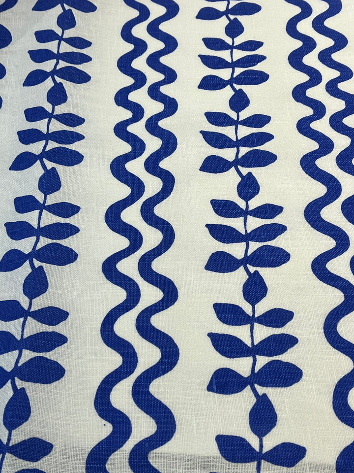 Ferns & Waves Yves Klein Blue Cushion - Almost Perfect