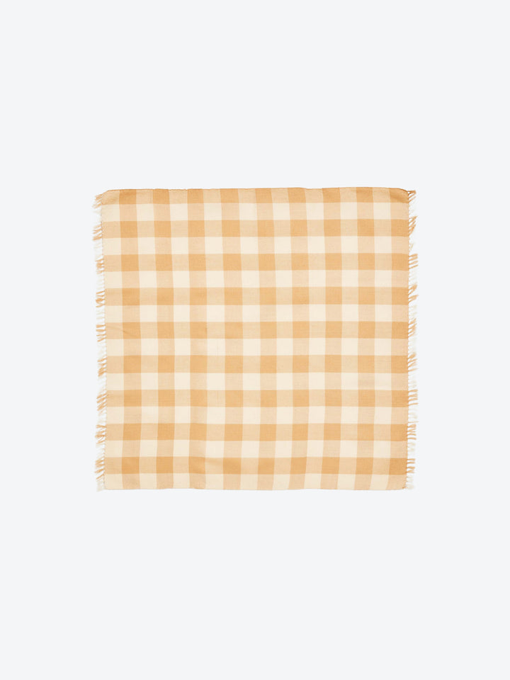 Gingham Wheat Napkins - Almost Perfect