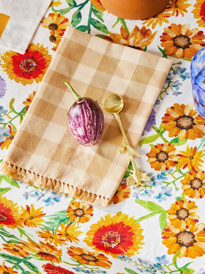 Gingham Wheat Napkins - Almost Perfect