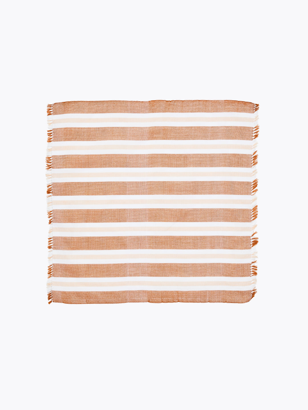 Woven Stripe Tan Peach Napkins Almost Perfect