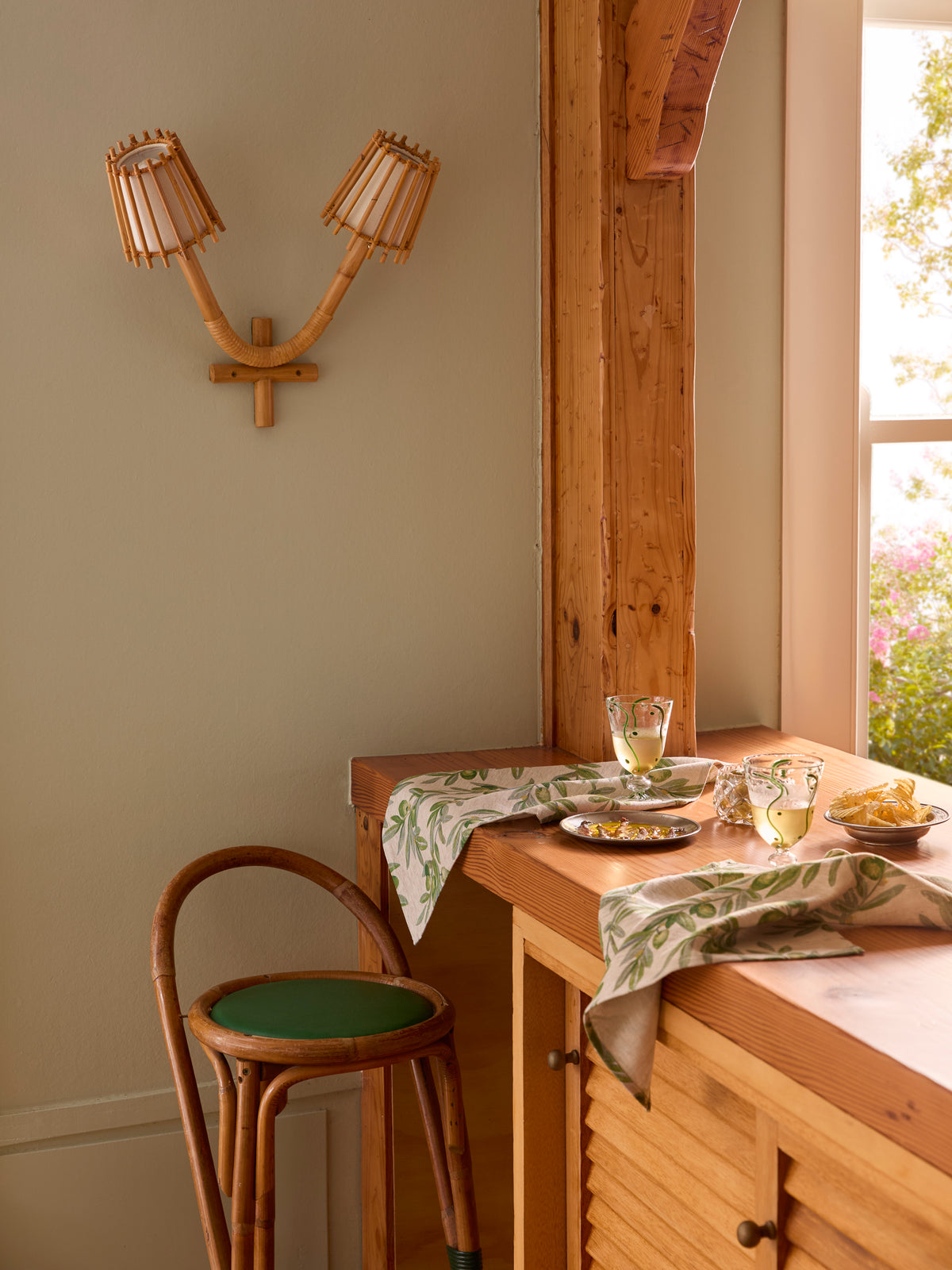 Olive Green Linen Napkins