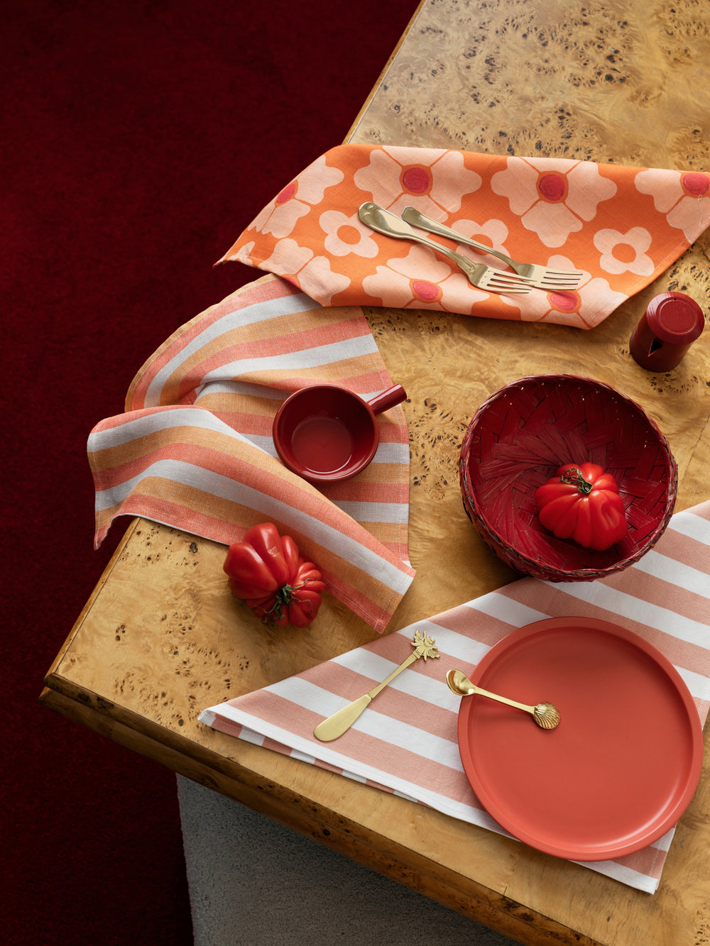 Florence Stripe Red Napkins Almost Perfect