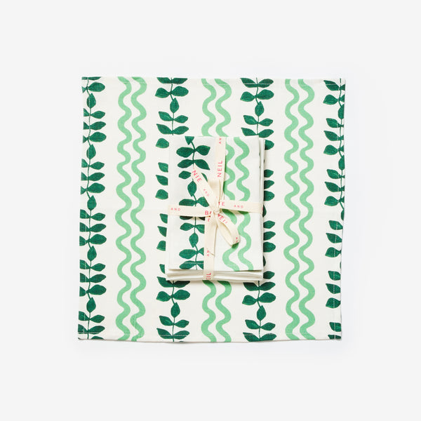 Ferns & Waves Green Napkins (set of 6)