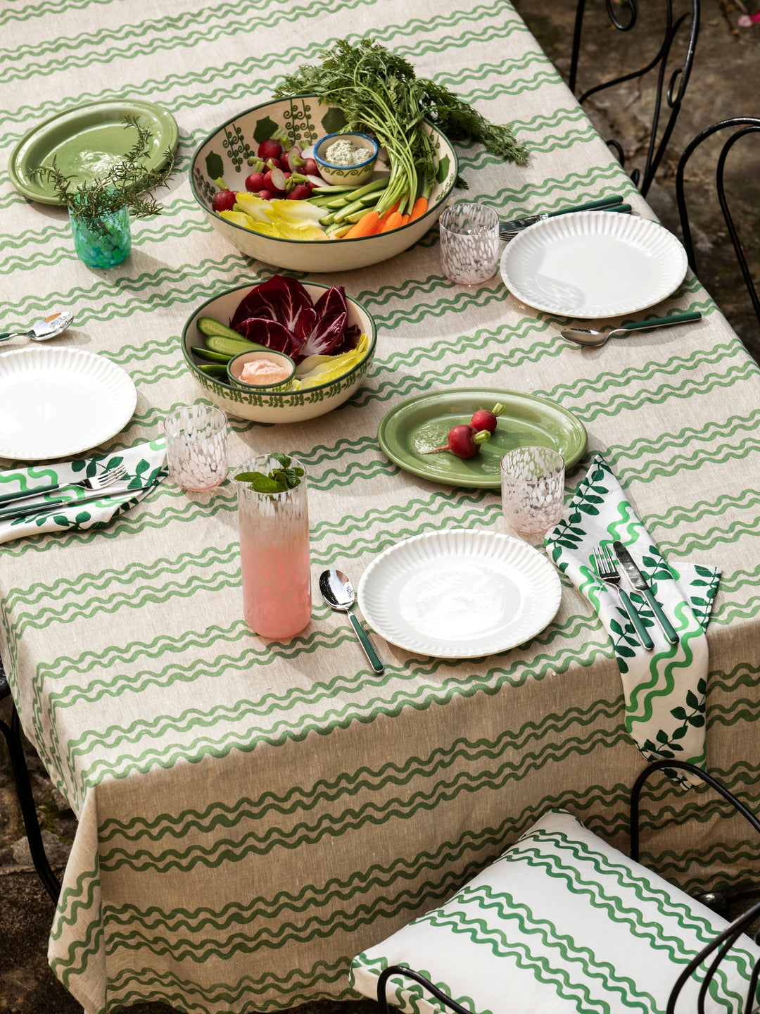 Ferns & Waves Green Napkins - Almost Perfect