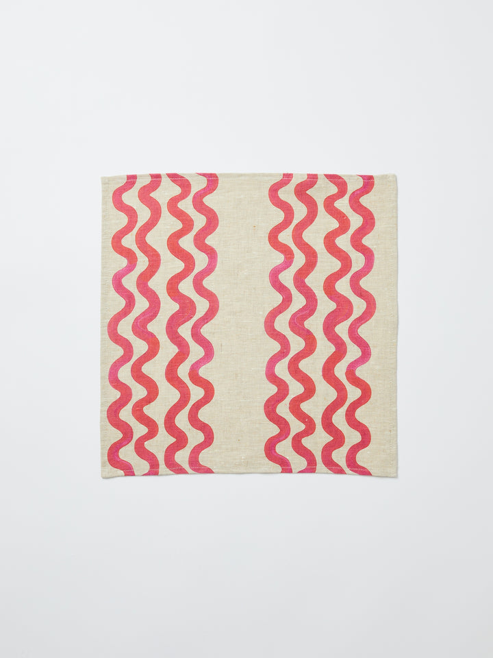 Double Waves Pink Napkins - Almost Perfect