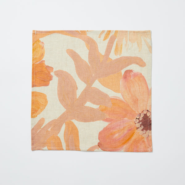 Luna S/4 Cotton Napkins- Pink/Emerald main image 1