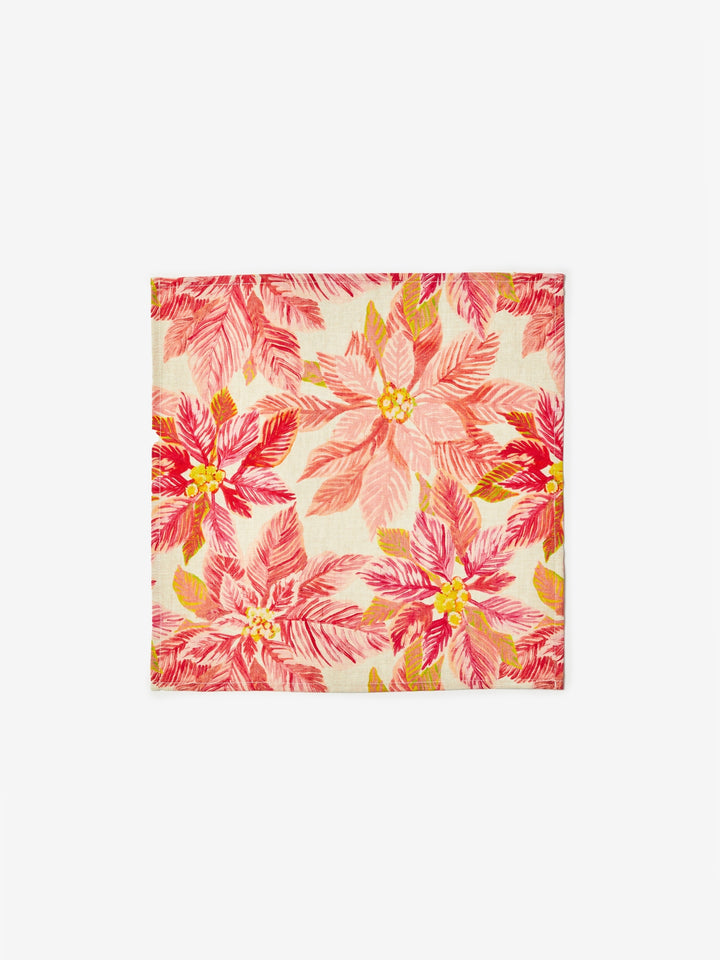 Poinsettia Red Napkins