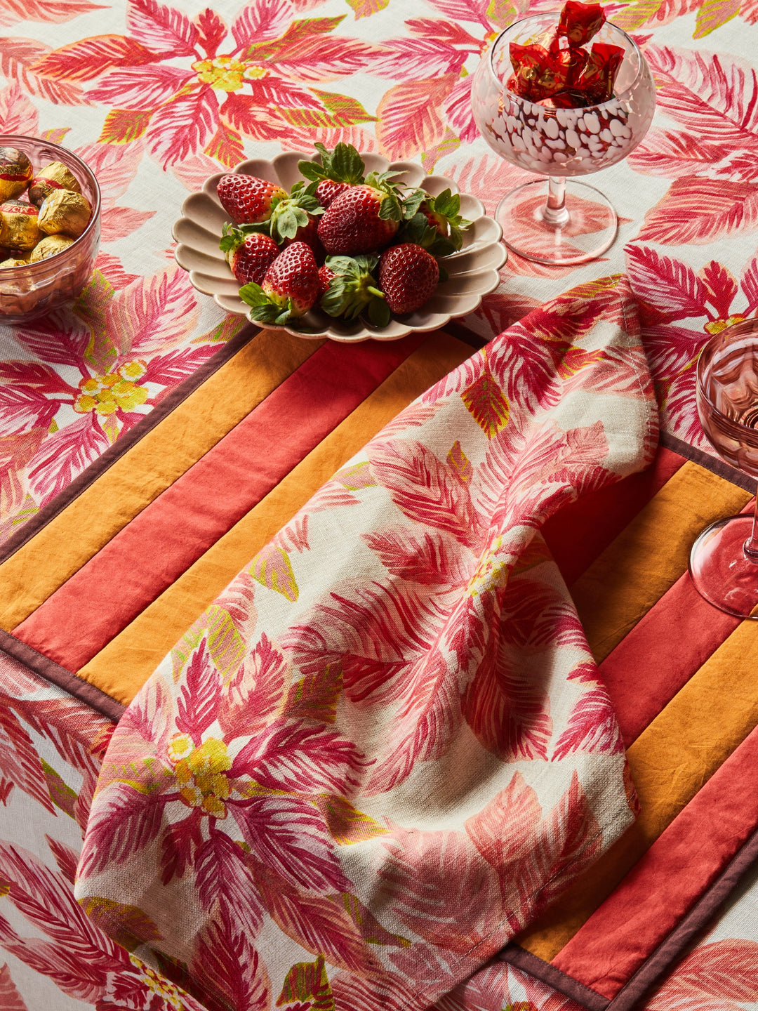 Poinsettia Red Napkins