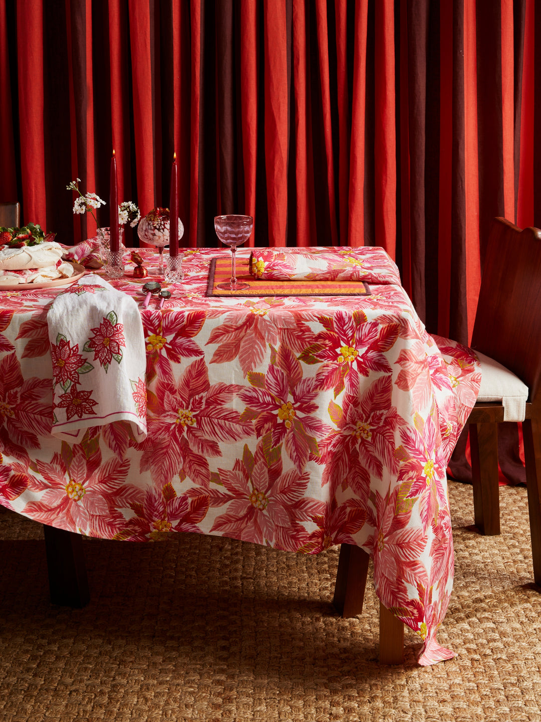 Poinsettia Red Napkins